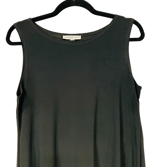 Annalee + Hope Sleeveless Two-Tone Mini Tank Dress Black White Size Medium - Picture 5 of 9